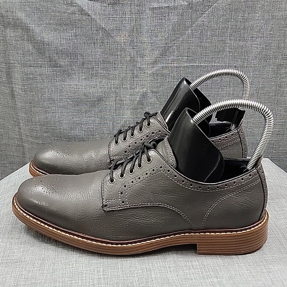 Cole Haan X Todd Snyder gray leather wingtip Oxford dress shoe C25251 men's 8m - Picture 9 of 12